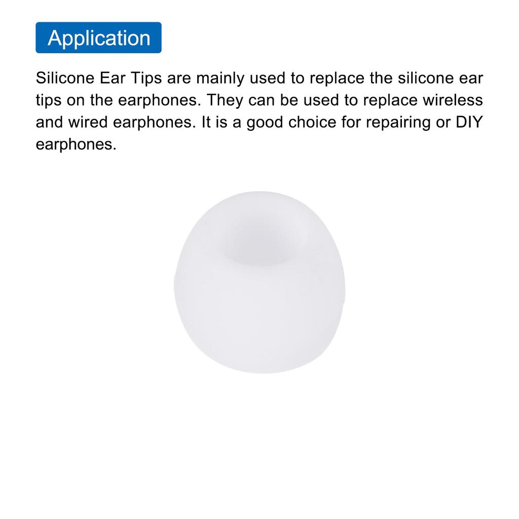 uxcell Replacement Silicone Ear Tips for Pack of 24 Earphones, Small, White,