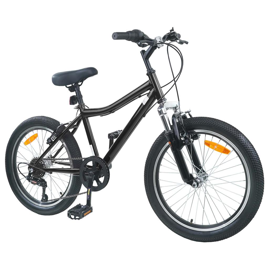 Kids  Bicycle 20 Inch 6 Speed for Ages 6 11 Black