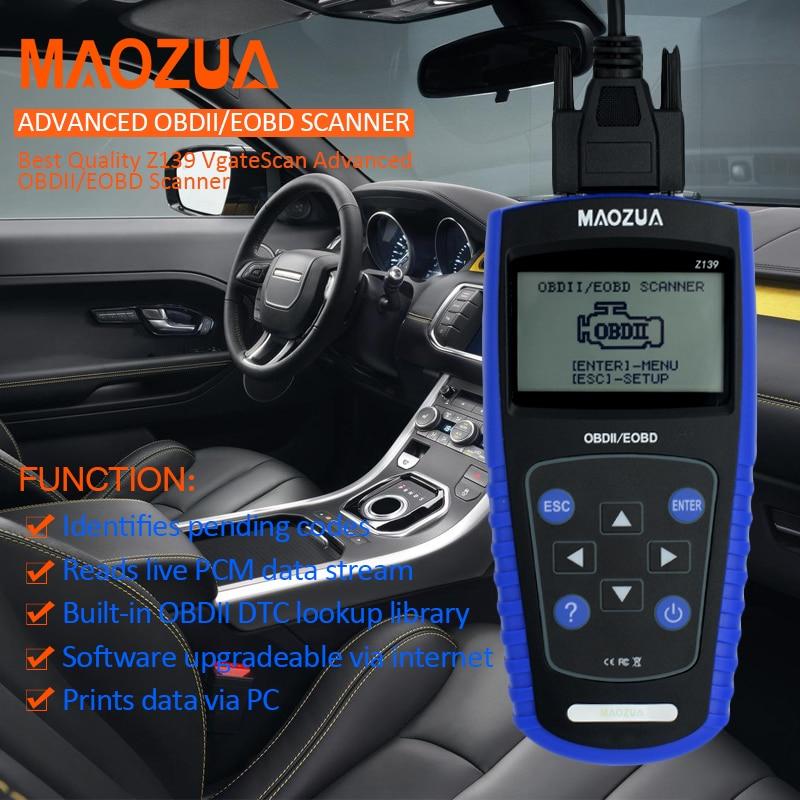 Auto Scan Tool MAOZUA Z139 OBD2 EOBD Scanner Automotive Auto Diagnostic ...