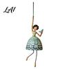 Outdoor Garden Decoration Dancing Lady Hanging Ornament for Home Decor Elegant Art Sculpture Creative Gift Dancers Pendant Indoor Window Porch