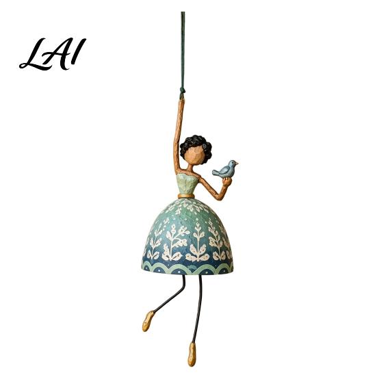 Outdoor Garden Decoration Dancing Lady Hanging Ornament for Home Decor Elegant Art Sculpture Creative Gift Dancers Pendant Indoor Window Porch