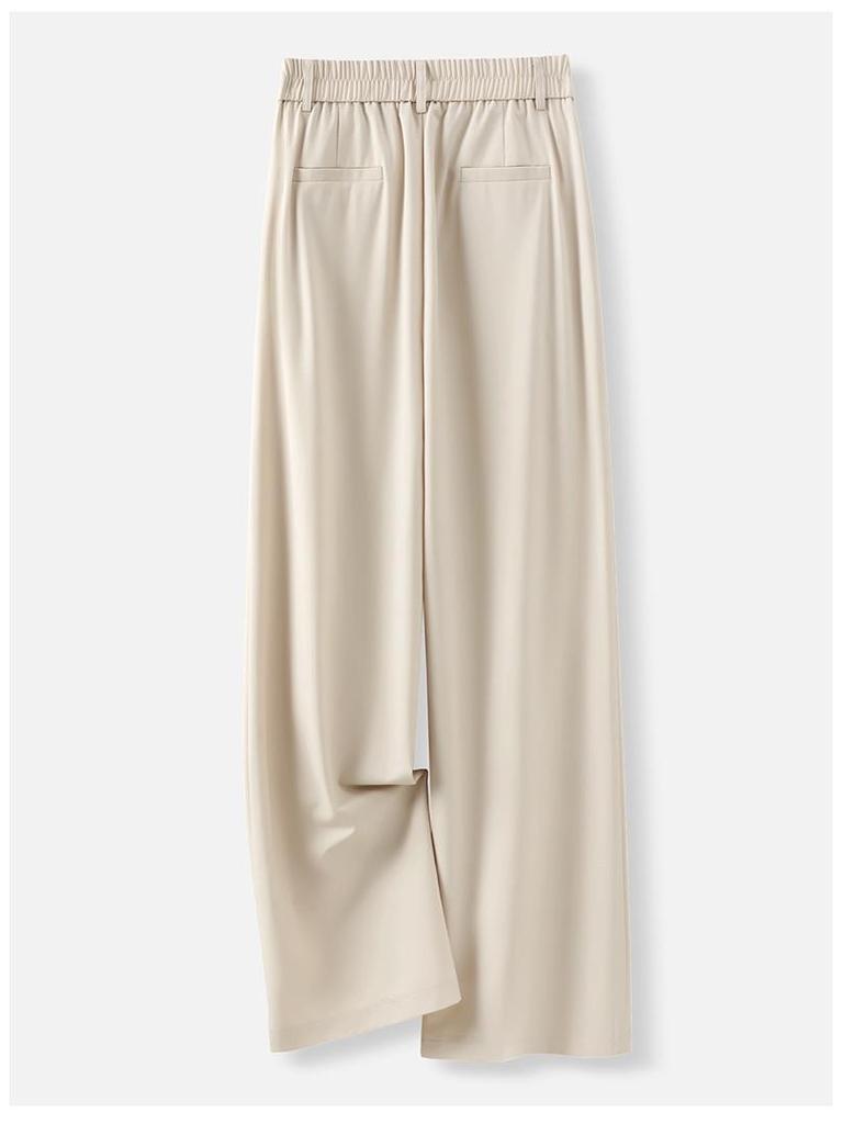Women's Matte Acetate Wide-Leg and Narrow-Leg Slimming Casual Pants - Summer 2025 Collection