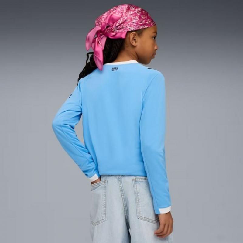 Puma Man City 25 26 Season Home Jersey Junior Long Sleeve Jersey 780341 01 Mcfc Home Jersey Replica Ls Jr