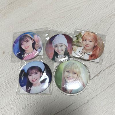 [USED] NiziU Can Badge Mayuka ASOBO U Bluemoon Burnitup