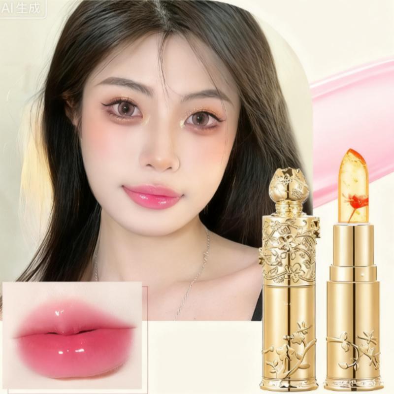 

Activated Color Changing Lip Balm – Hydrating Gloss with Botanical Extracts, Natural Flush Effect, Shiny Finish with Gold Flecks, Transfer-Resistant