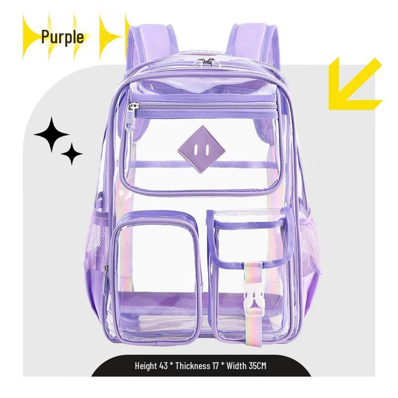Primary School Transparent Waterproof Backpack