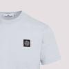 STONE ISLAND Logo Crew Neck Short Sleeve T-Shirt Men Tops Sky-Blue K1S1521000-39S0013-V0041