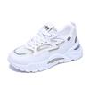 2025 Shoes Female  Spring New Net Shoes Breathable Stripes Hit Color White Sports Walking Flats Shoes for Women