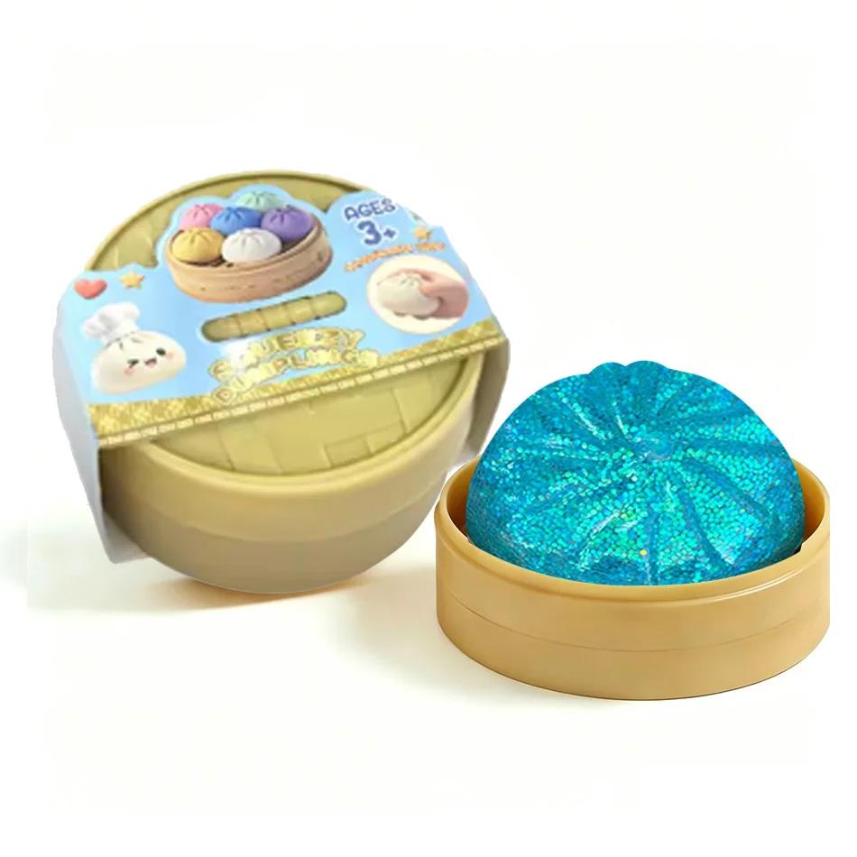 Glitter Knoedel Knijpspeeltje Langzaam Rijzend Squishy Anti Stress Fidget Speeltje Schattig Broodje Decompressie Speeltje Voor Kinderen Volwassenen