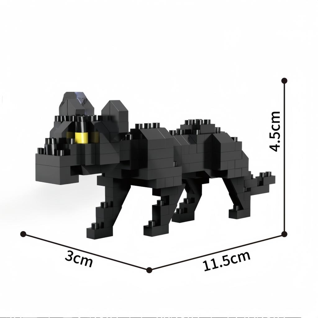 KNEW BUILT 3D Animal Model ElephantHippoLionLeopard Micro Mini Building Block Toys-Create ZooPuzzle AssemblyChristmas Gifts