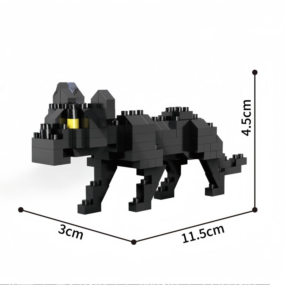 KNEW BUILT 3D Animal Model ElephantHippoLionLeopard Micro Mini Building Block Toys-Create ZooPuzzle AssemblyChristmas Gifts in bag