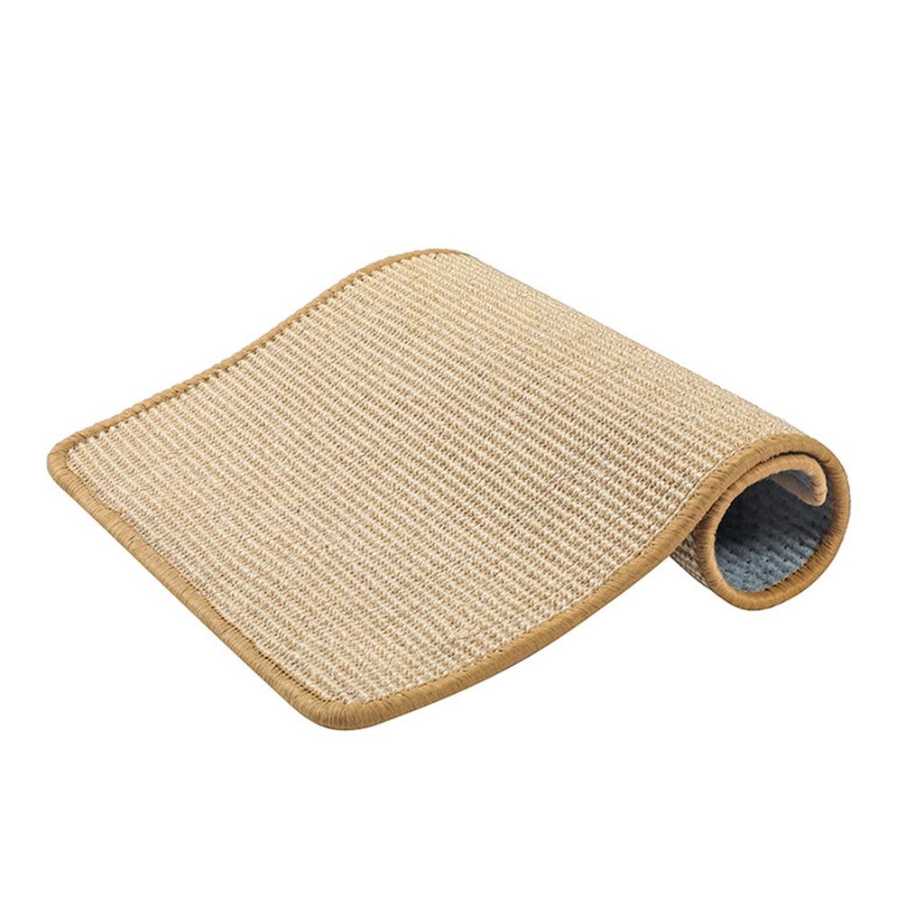 Natural Sisal Cat Scratcher Mat Horizontal Cat Floor Scratching Pad Rug Scratch Pad For Cat Grinding Claws & Protecting Furniture 20*31in