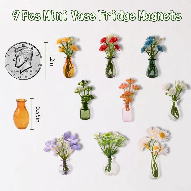 Mini Vase Decor DIY Craft Accessories Glass Bottle Stickers Free Combination Home Decoration Multicolor 30-Pack