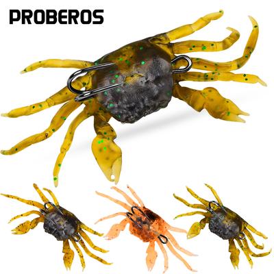 Appât souple de crabe immergé, appât biomimétique à longue portée avec crochet de 13cm et 32.5g, leurre de Simulation de fond Anti-suspension, faux appât, équipement de pêche