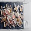 3D Stereo Beautiful Flower Printing Bathroom Curtain Waterproof Polyester Shower Curtain Home Decoration Curtain with Hooks
