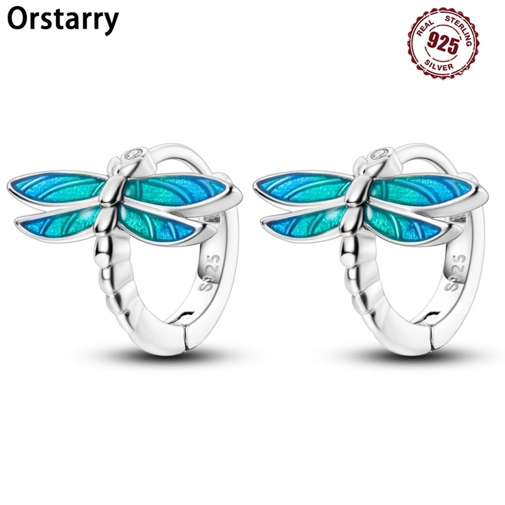 925 Silver Bees Butterflies Insects Series Zircon Hoop Earrings Women Jewelry Gifts Accessories