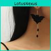 Original Design Acrylic Ear Jewelry Geometric Bat Shape Earrings Trendy Black Color