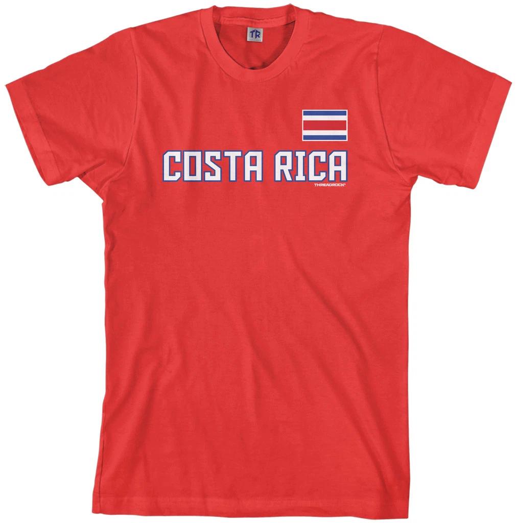 Threadrock Men's Costa Rica National Team T shirt Flag Pride