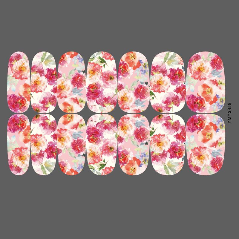 Flower Series Nail Art Stickers: Full Adhesive Set YMY2451-2465