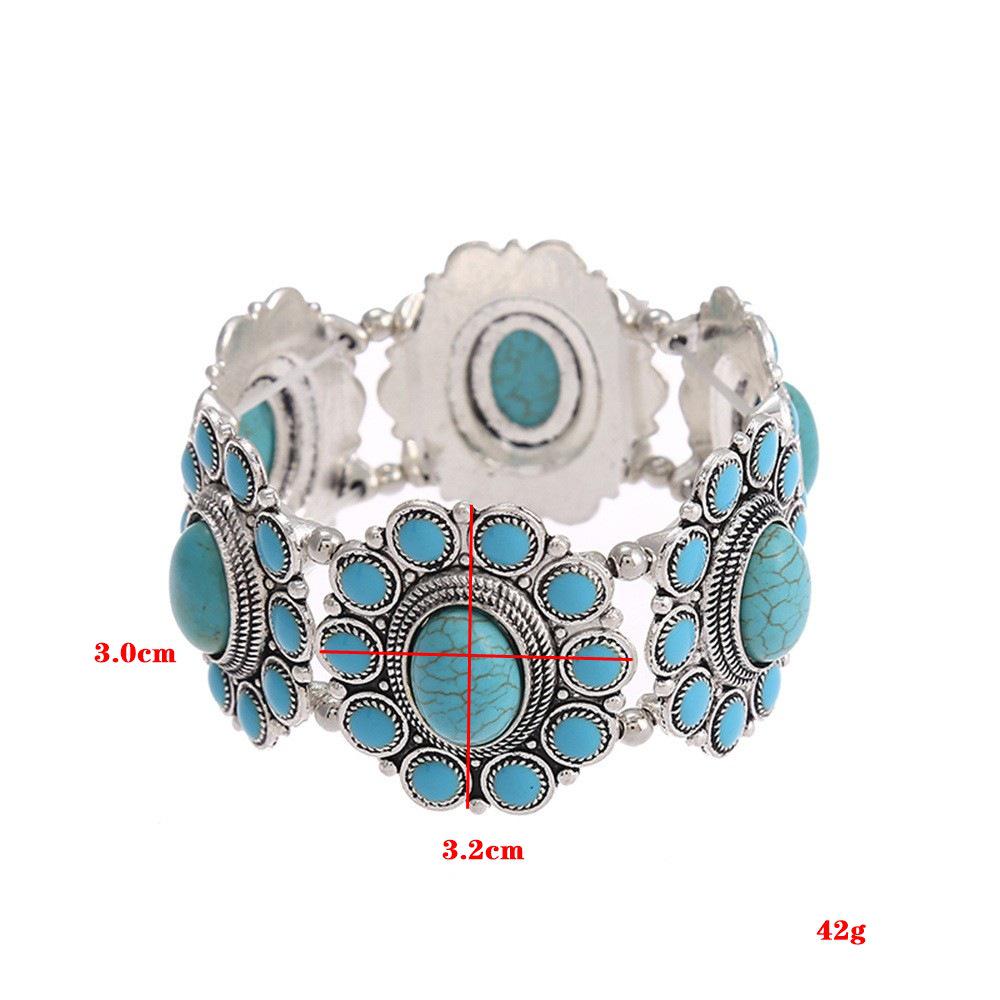 Vintage French Ethnic-Style Turquoise Bohemian Women's Bracelet
