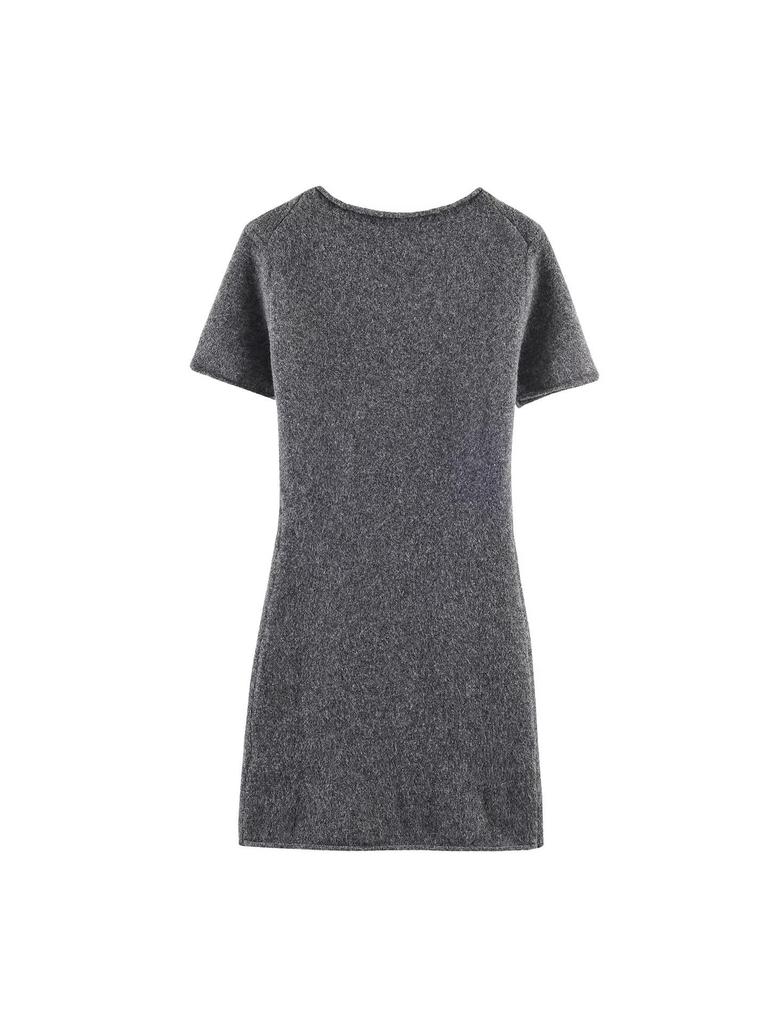 2025 Autumn/Winter Elegant Women's Knit Dress with Waist-Cinching Design