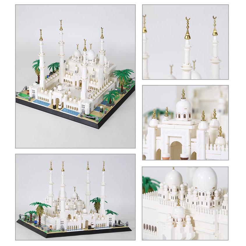 More styles Creative Mosque Famous Architecture Building Block Model Sets Bricks Toys Collection For Kids and Adults Gifts