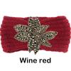 Crystal Beaded Flower Knit Headband For Women Winter Wool Ear Warmer Hairband Turban Headwrap Hair Accessories Bandeau