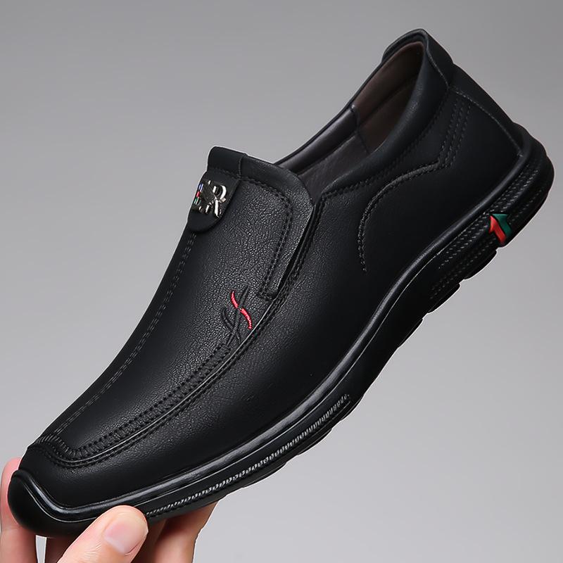 Fashion Fashion Casual Business Casual Men's Leather Shoes Spring Autumn New Designer Loafers Male Solid Color Designer Shoe Man