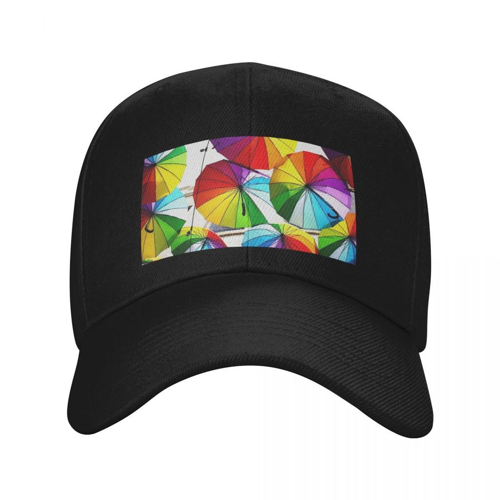 Rainbow Umbrellas Baseball Cap funny hat Anime Hat men's big size hat summer Women's Golf Wear Men's