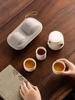 Portable Ceramic Travel Tea Set: Kuaike Cup for Outdoor Use, Corporate Events, and Holiday Gifts with Custom Logo Printing.