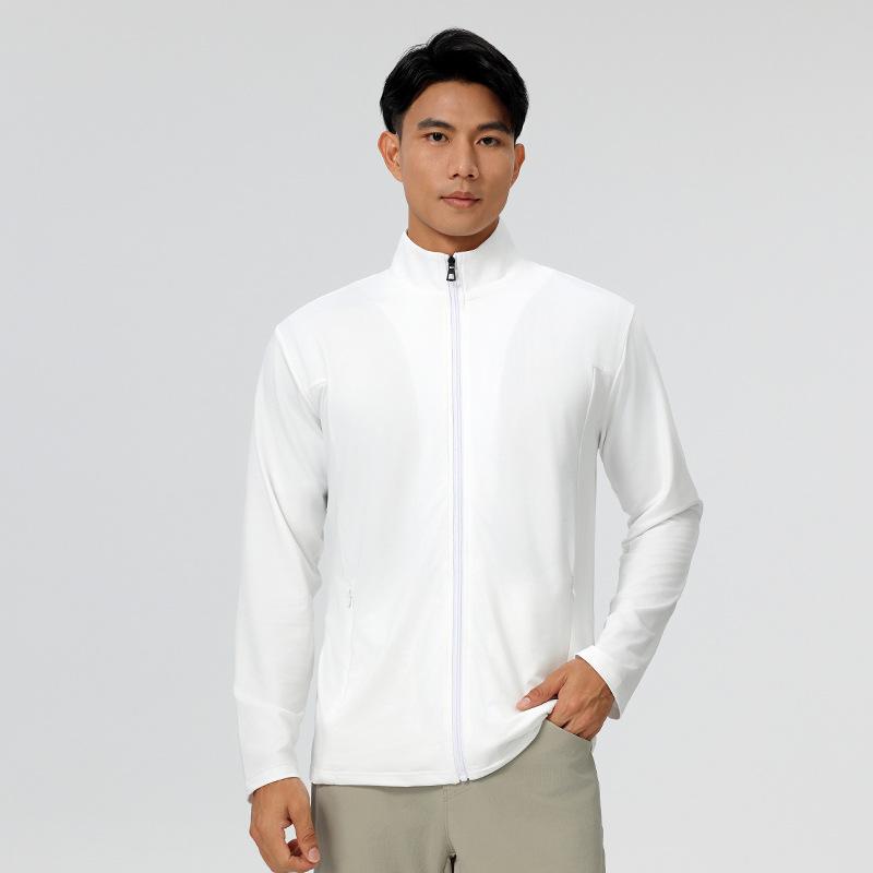 Men S Autumn Stand Collar Solid Color Slim Fit Casual Jacket