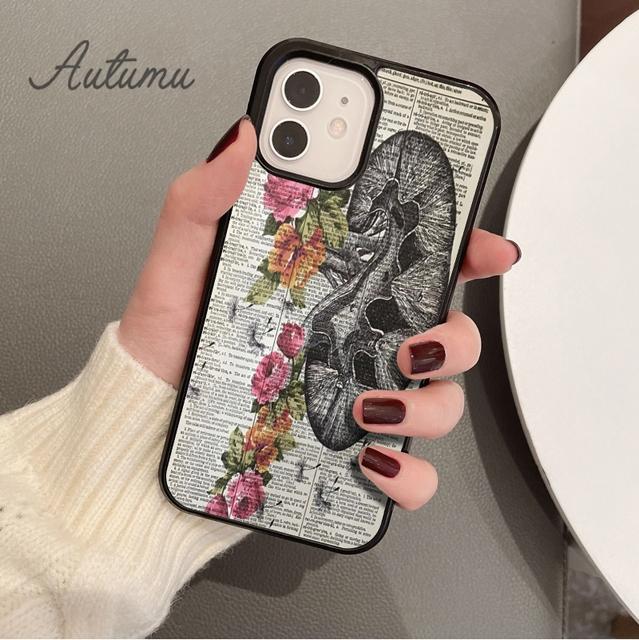 Human Anatomy Phone Case for iPhone 11 12 13 14 Pro Max Mini X XR XS SE 2020 5 6S 7 8 Plus Samsung Galaxy S21 S22 Cover Shell