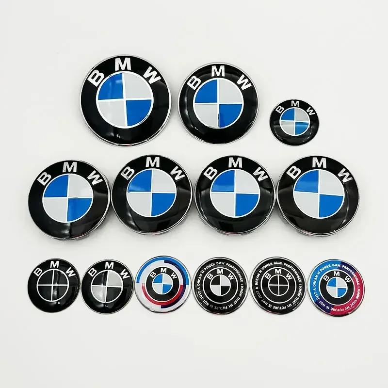 Set 7 Buc Embleme BMW 56mm 68mm Capace Centrale Roți Auto 82mm Emblema Capotă Față Auto 74mm Logo Portbagaj Spate 45mm Autocolant Volan