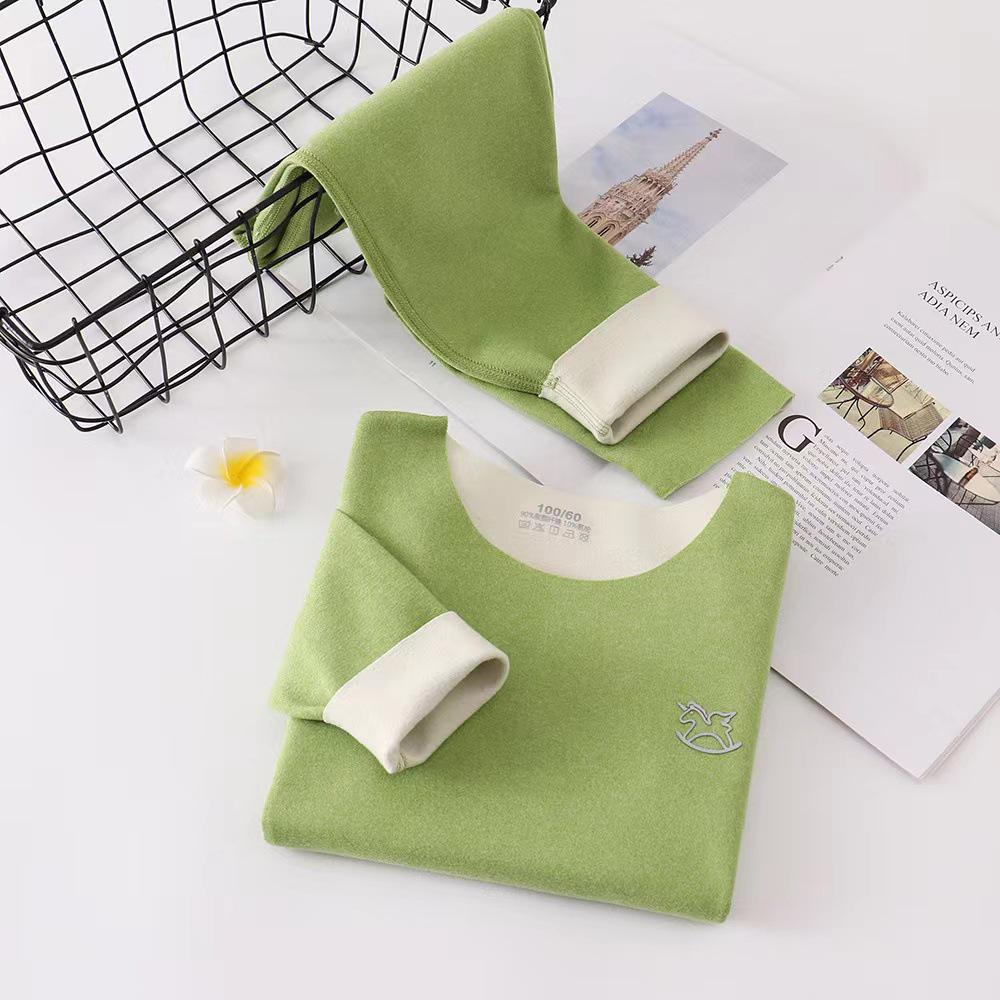 Children's Fleece-Lined Double-Sided Warm Underwear Set