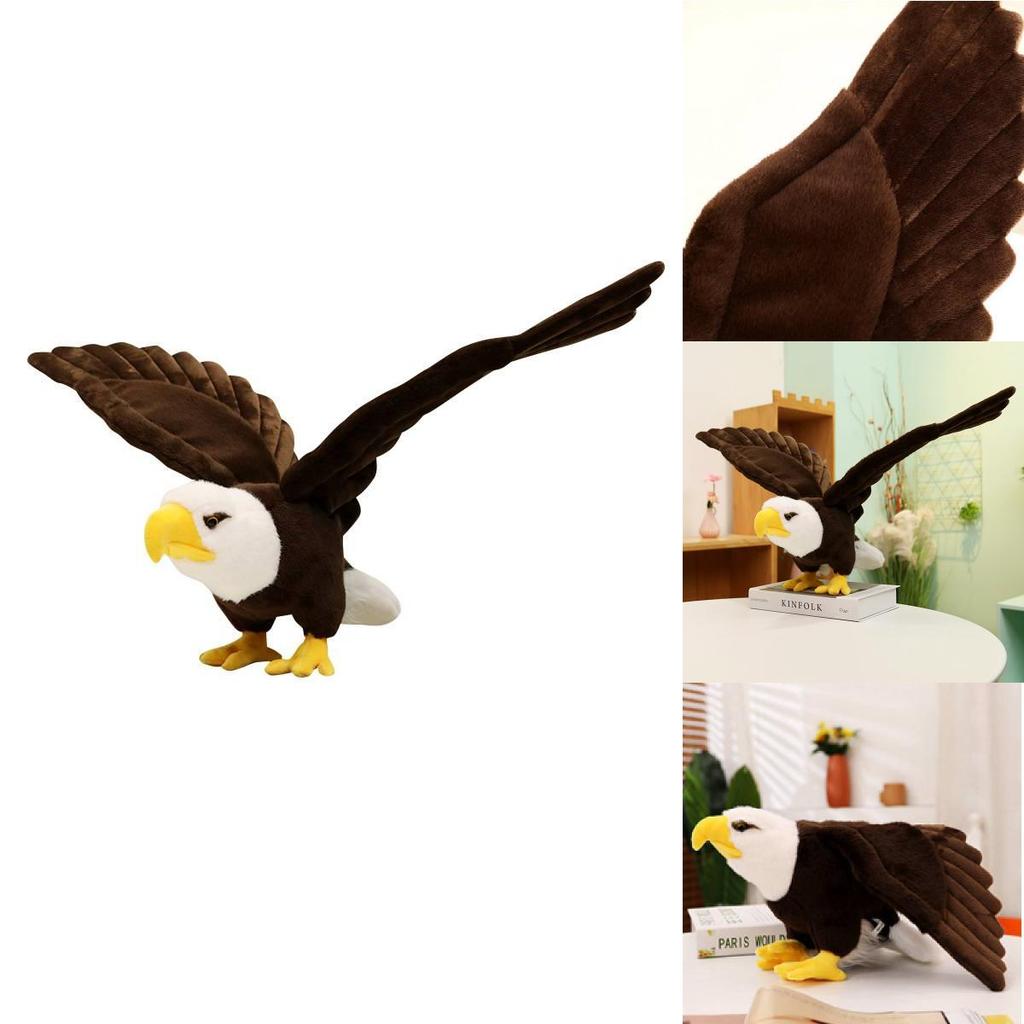 High Quality Plush White Headed Eagle Toy Soft Stuffed Animal For Home Decor And Kids Comforting Doll