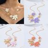 Drip Oil Trendy Floral Necklace Vintage Women Pendant Necklace Flower Collarbone Chain  Daily Wear