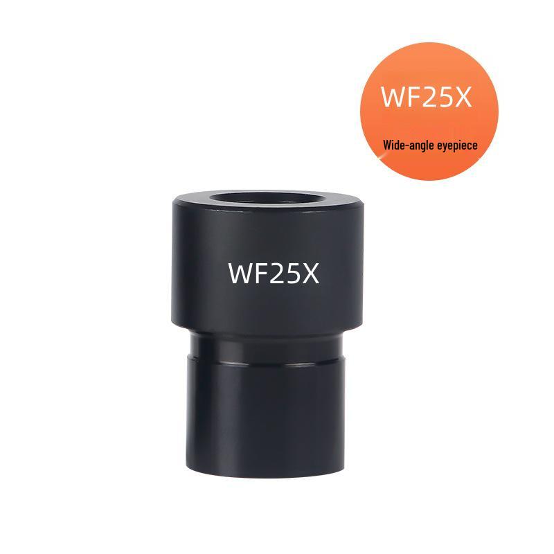 Biological Microscope Lens Accessories: WF10X-25X Magnification Stereoscopic Wide-Angle Eyepiece with High Eye Point and Micrometer.