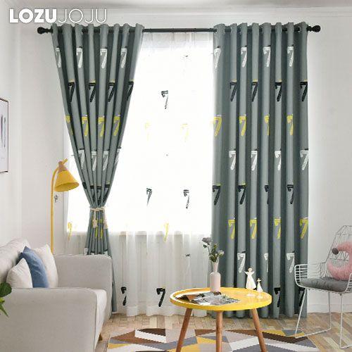 1PC LOZUJOJU Fashionable and Minimalist 70-80% Blackout Degree Embroidered Blackout Curtains for Bedroom Living Room Home Decor
