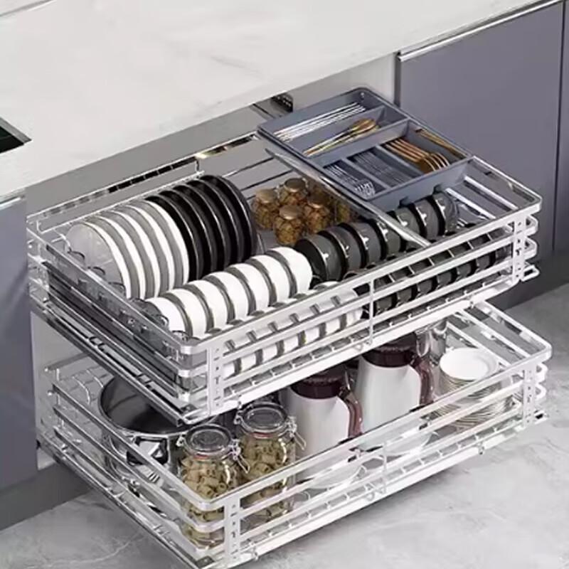 Beifu Double-Layer Drawer Draining Dish Cabinet