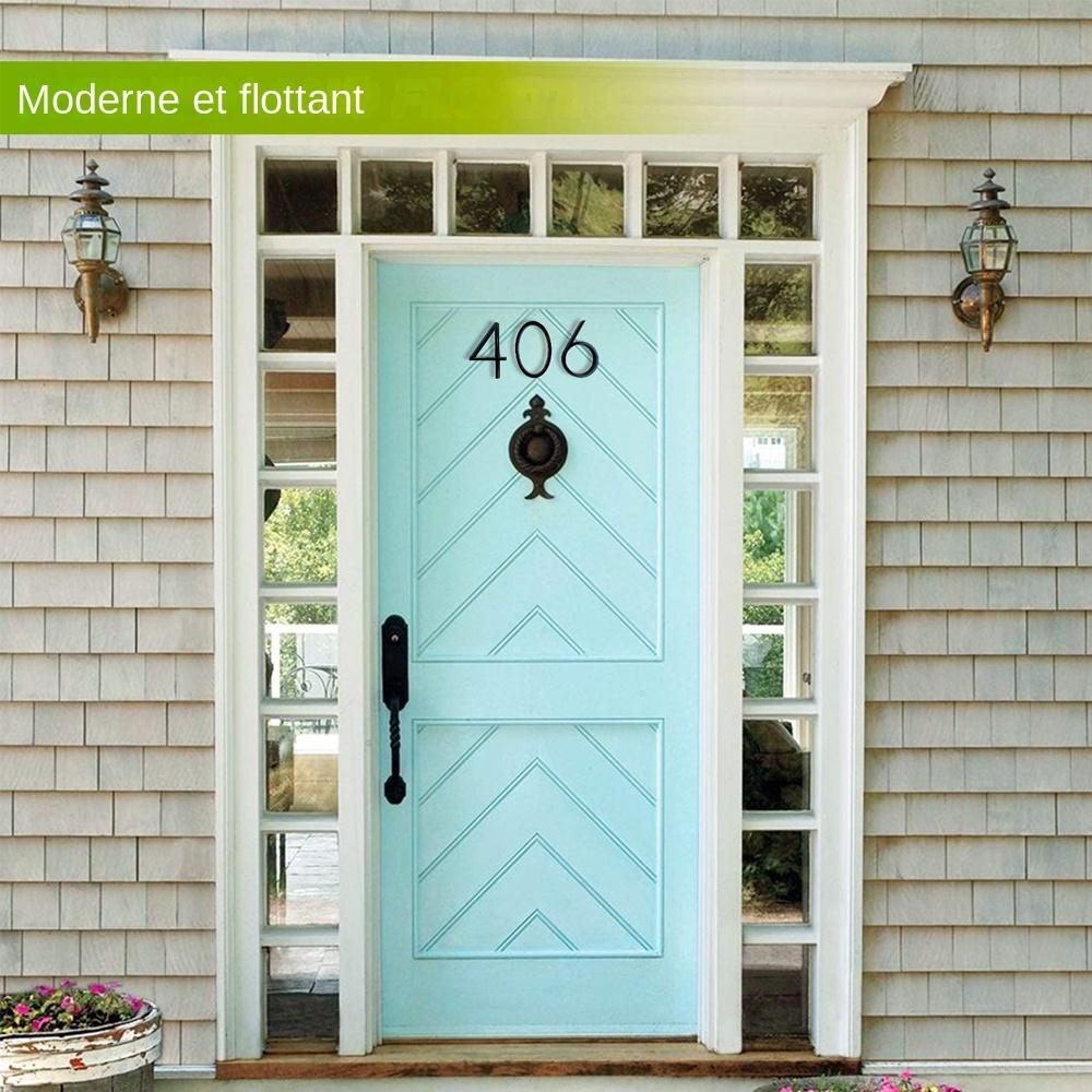 Xiaomi 142mm Floating Exterior House Numbers Modern Number Signs on the Door Extra Large Black Apartment Address and Mailbox Plate