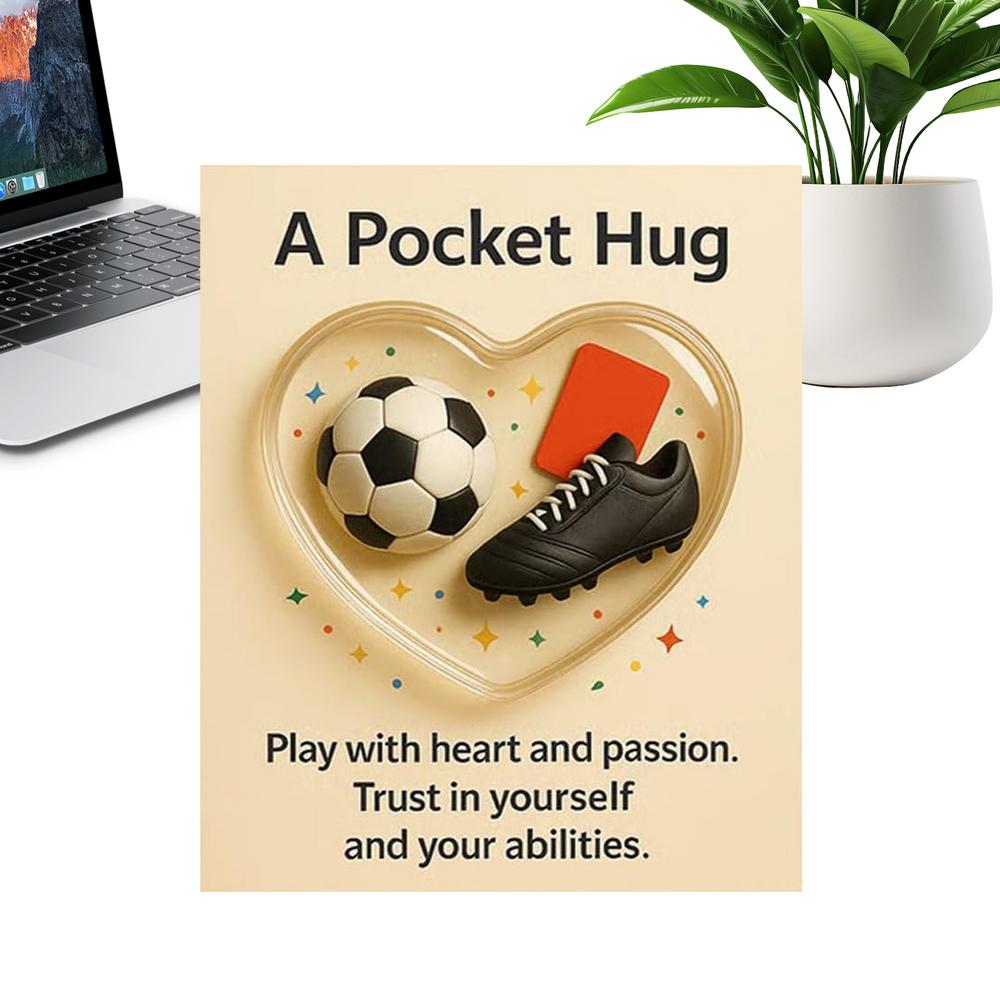 Encouragement Greeting Card Heart-Shaped Sports-Themed Inspirational Note Card For Business Trip Home Outdoor School Men Women