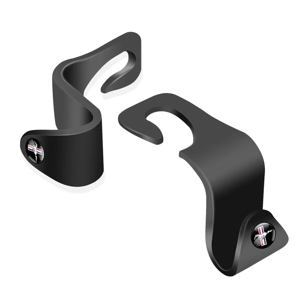 Neuer 2026 Autoaufkleber 1/2 Stück Auto Haken für Ford Mustang Focus Mondeo Fiesta Kuga Fusion Rennauto Clips Vordersitz Rücksitz Kopfstütze