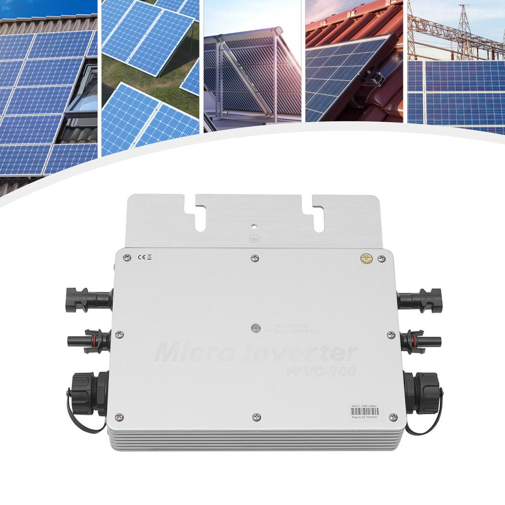 Solar Micro Inverter,Waterproof IP65 Wvc-700W Grid Tie Mppt Pure Sine Wave Dc to Ac Solar Grid Tie Micro Inverter Solar Power