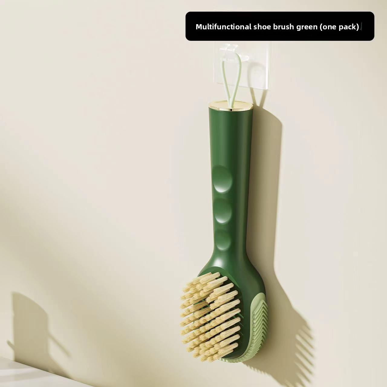 

Щетка для обуви с мягкой щетиной и дозатором жидкости, нейлоновая чистящая щетка для обуви, стирки зелёный