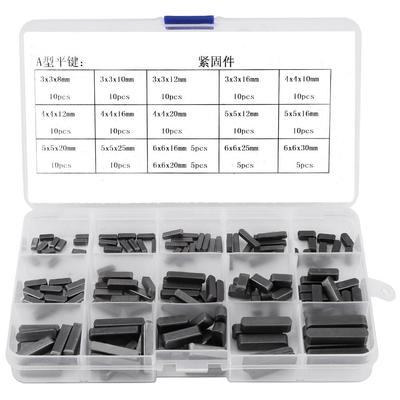 140 adet Yuvarlak Uçlu Tüy Anahtar Paralel Tahrik Mili Tuş Seti 8mm 10mm 12mm 16mm 20mm 25mm 30mm