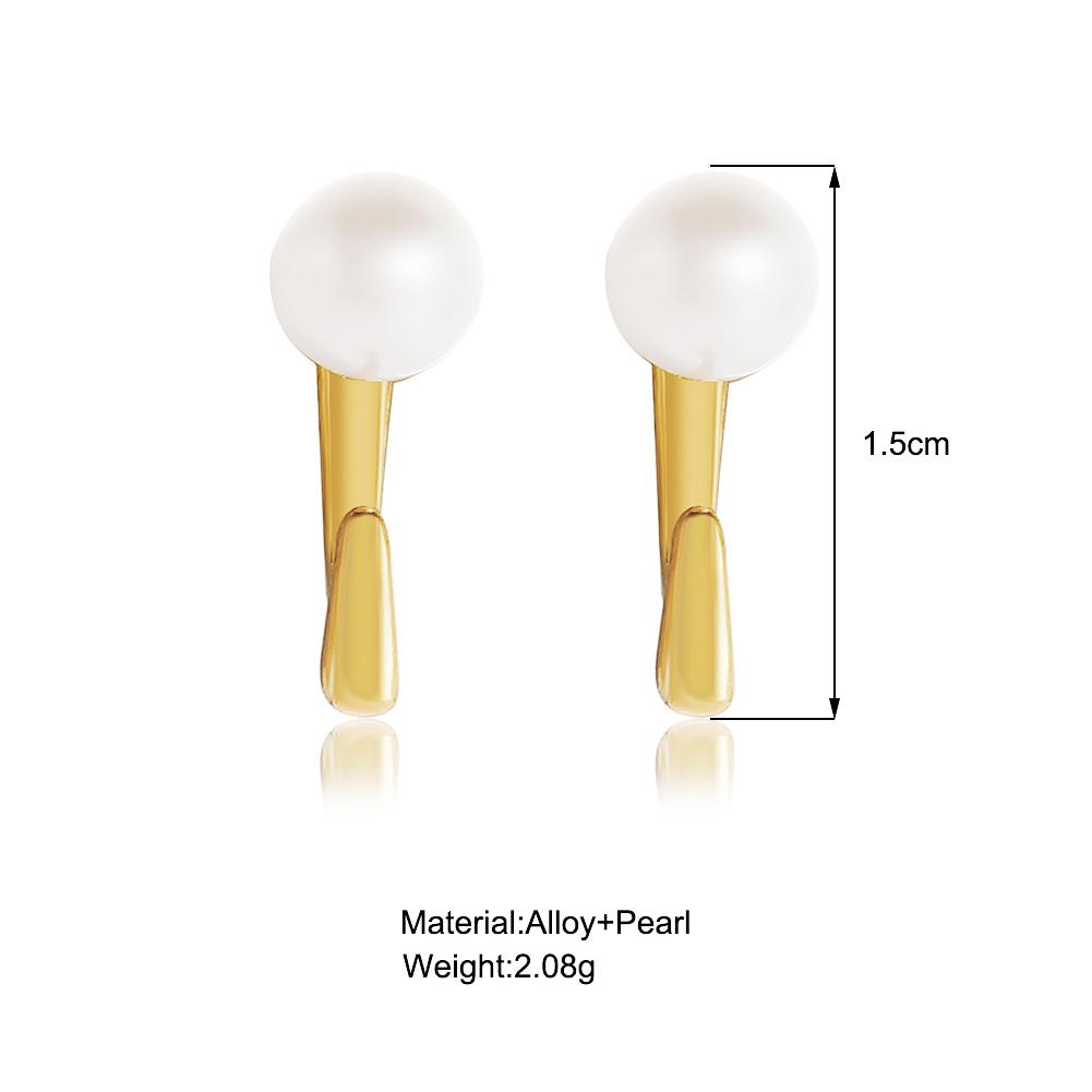 1 Pair Pearl Stud Earrings Hypoallergenic Alloy Earrings Valentines Birthday Anniversary Gifts For Women Girls