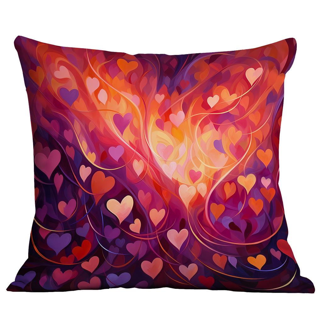 New Valentine's Day Pillow Case Creative Colorful Abstract Love Cushion Home Sofa Pillow Case