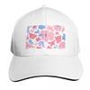 Pink And Blue Tropical Flower Collage Baseball Cap Lightweight Packable Gift For Him Her Casual Daily Wear