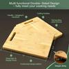 Wooden Cutting Board Double-sided Available Wooden Thickened Boards For Meat Fruit Vegetables Totally Bamboo Food Cutting Table