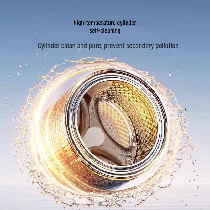 Little Swan 10KG Fully Automatic Wash and Dry Drum Machine, Large Capacity for Household Use, Model TG10V28T.